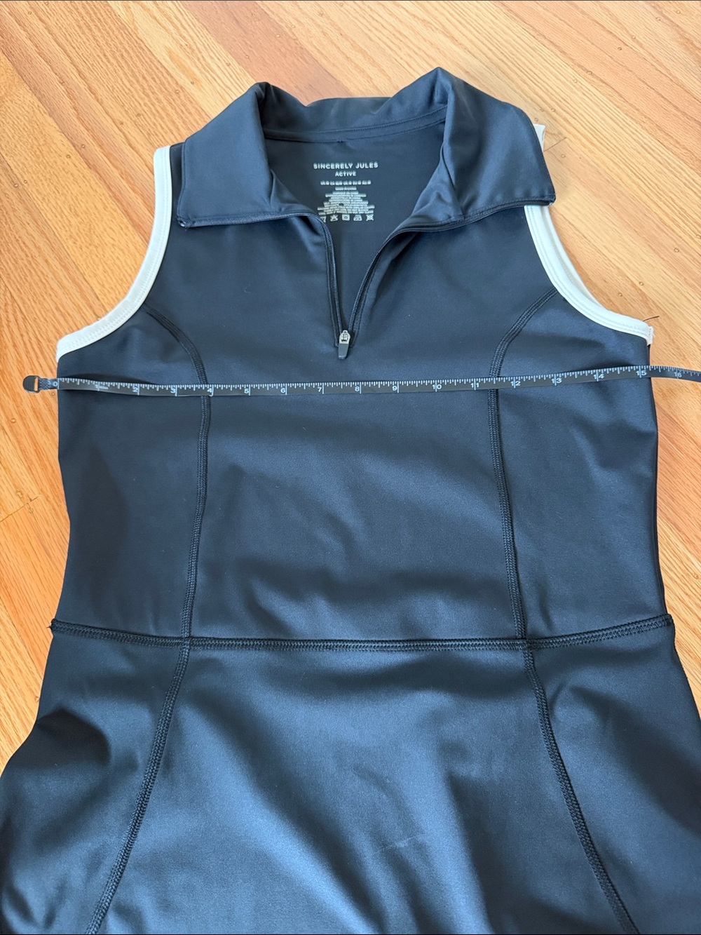 Sincerly Jules Black Mini Dress with Cream Trim - Picture 3 of 4